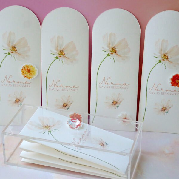 10 MoneyHolders Jardin de Flores Acrilico