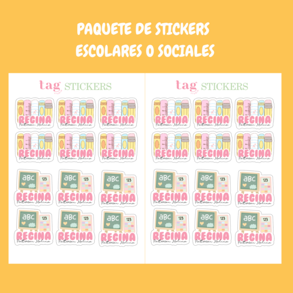 2 Hojas Stickers GirlSchool