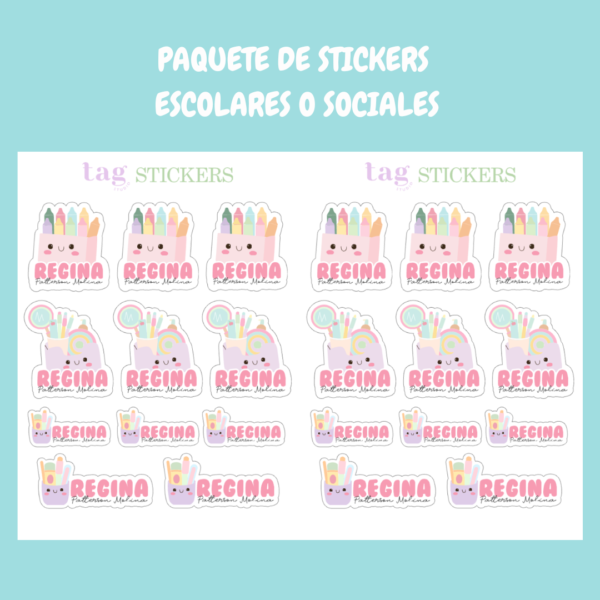 2 Hojas Stickers GirlSchool 2