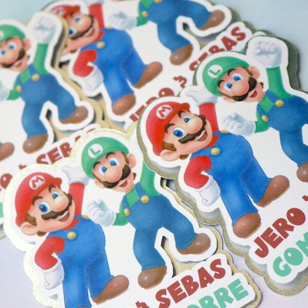 8 MaxiTags Mario & Luigi