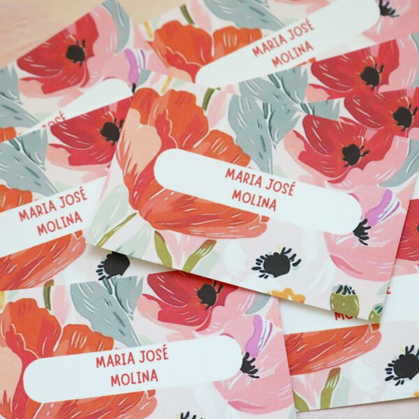 16 Tags Impresos Tulipanes