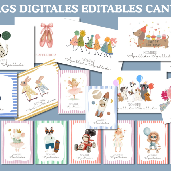 Tags Digateles Personalizables Canva