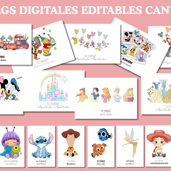 Tags Digateles Disney Personalizables Canva