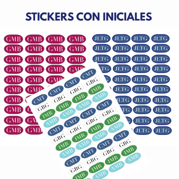 1 Hoja Stickers de Iniciales
