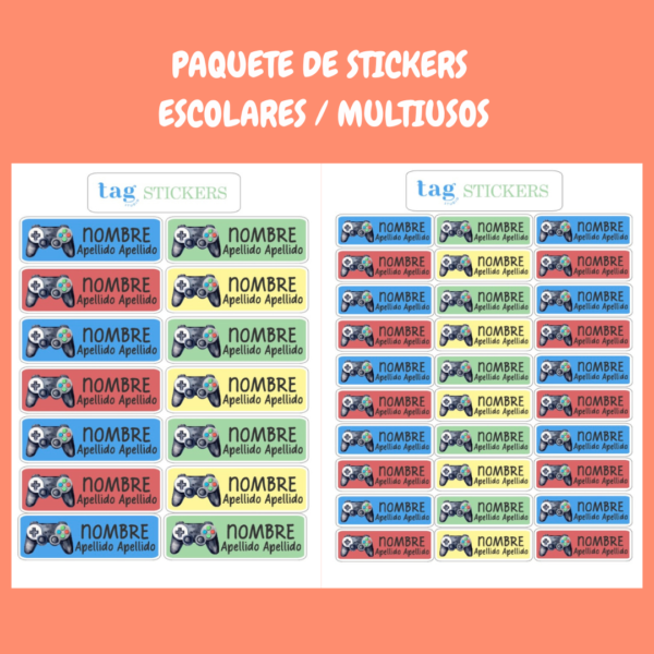 4 Hojas Stickers Xbox