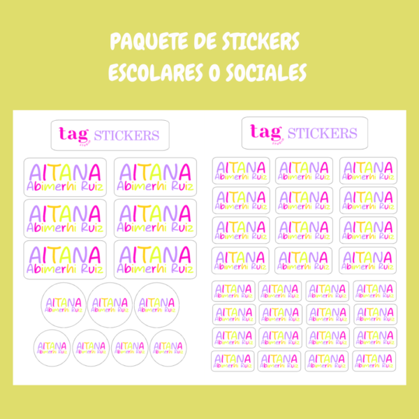 4 Hojas Stickers Escolares 7