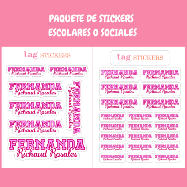 4 Hojas Stickers Escolares 6
