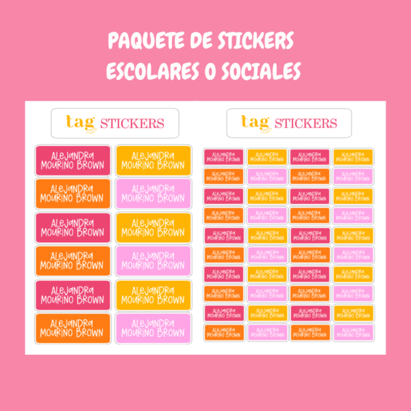 4 Hojas Stickers Escolares 11