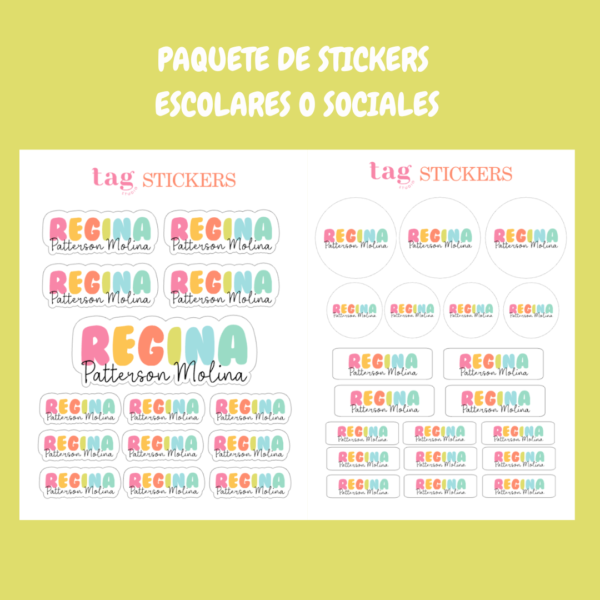4 Hojas Stickers Escolares