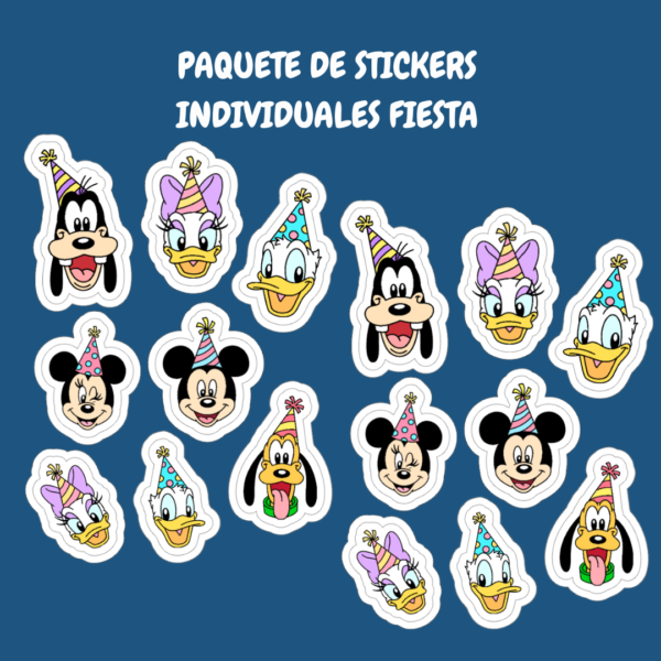 16 Stickers Individuales Fiesta
