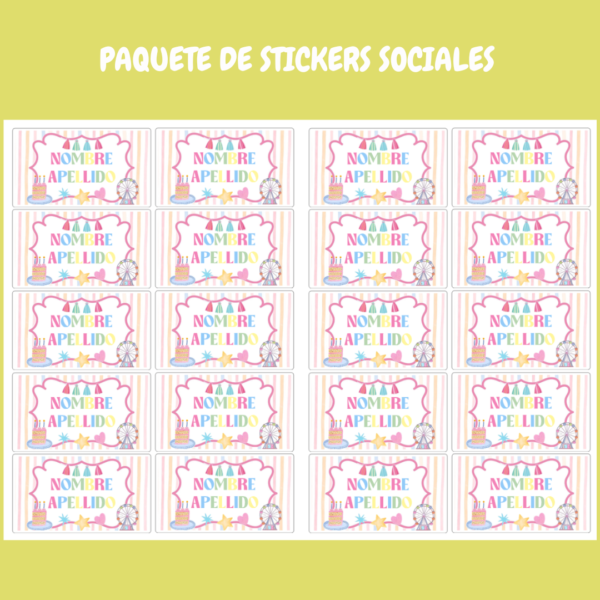 18 Stickers Circo