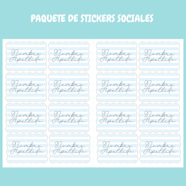 16 Stickers Azules