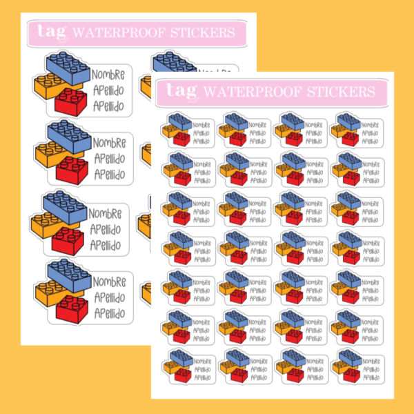 4 Hojas Stickers Legos