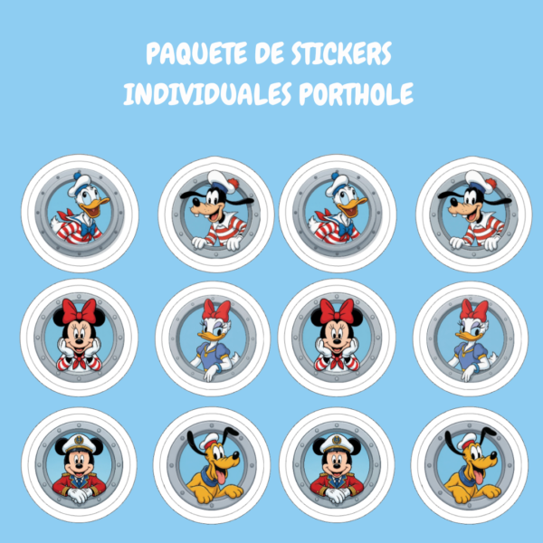 12 Stickers Individuales Porthole