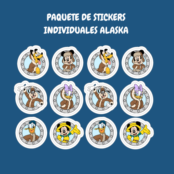 12 Stickers Individuales Alaska