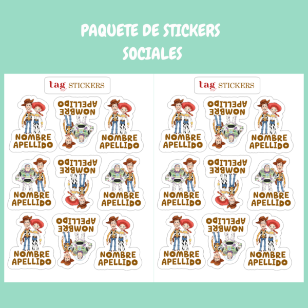 2 Hojas Stickers ToyStory