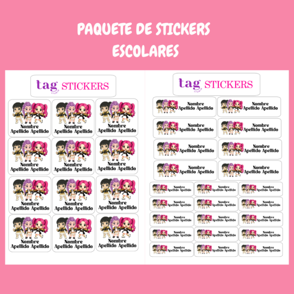 4 Hojas Stickers Kpop