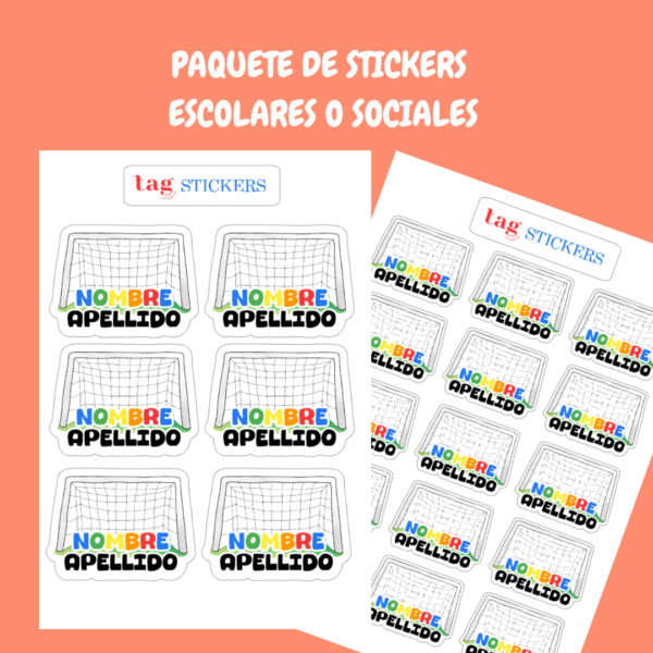 2 Hojas Stickers Porteria