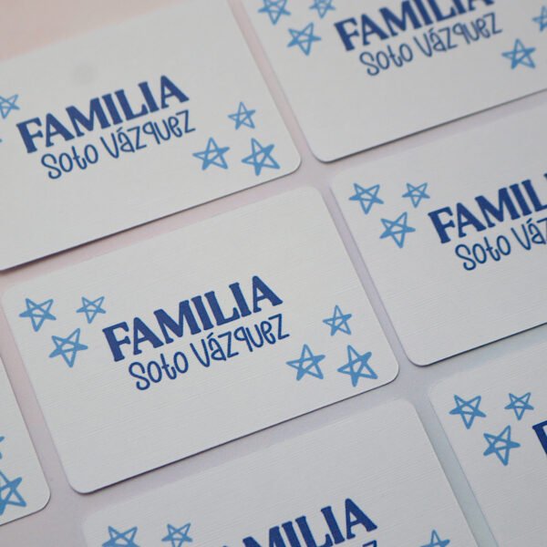 16 Tags Estrellas Azules