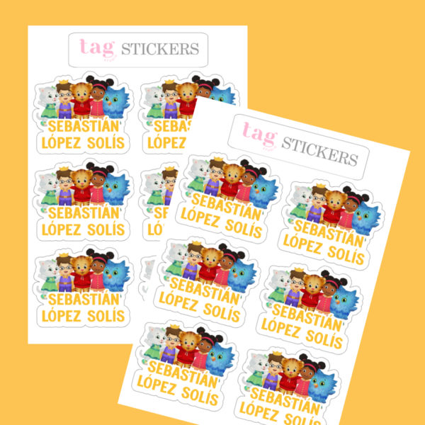 2 Hojas Stickers Daniel El Tigre