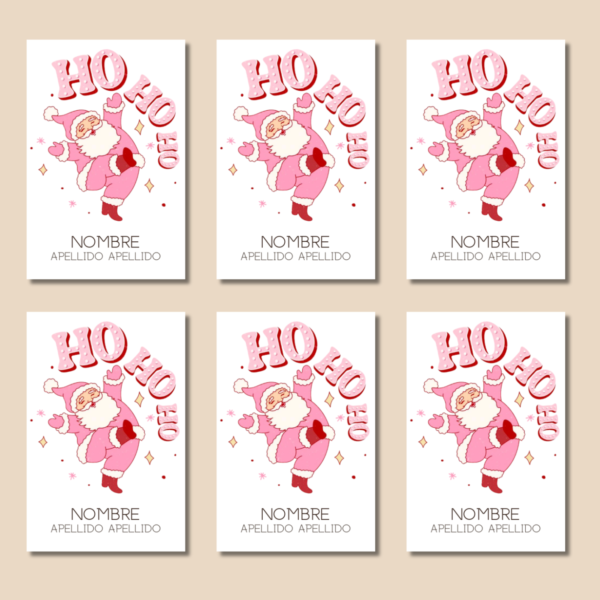 12 Tags Pink Xmas