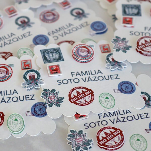 12 Tags 3D Postales Navidad